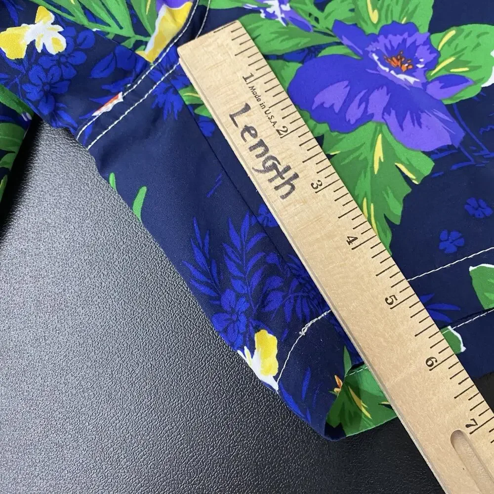Polo Ralph Lauren Hawaiian Tropical Floral Swim Trunks Shorts Medium Unlined